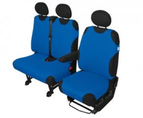 Husă scaune mașină COTTON DV 2+1 albastră Mercedes Sprinter